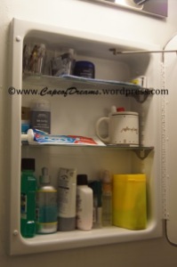 Painted medicine cabinet